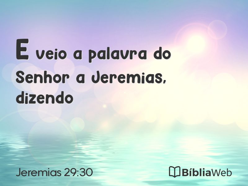 Jeremias 29:30 em imagem para compartilhar