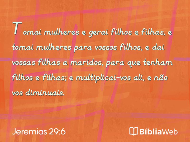 Jeremias 29:6 em imagem para compartilhar