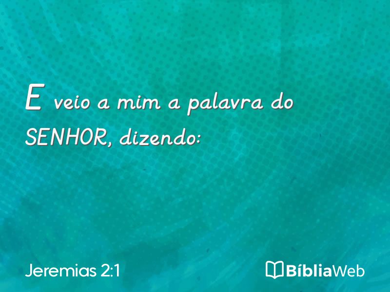 Jeremias 2:1 em imagem para compartilhar