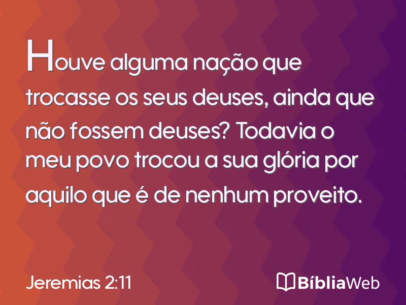 Jeremias 2:11 em imagem para compartilhar