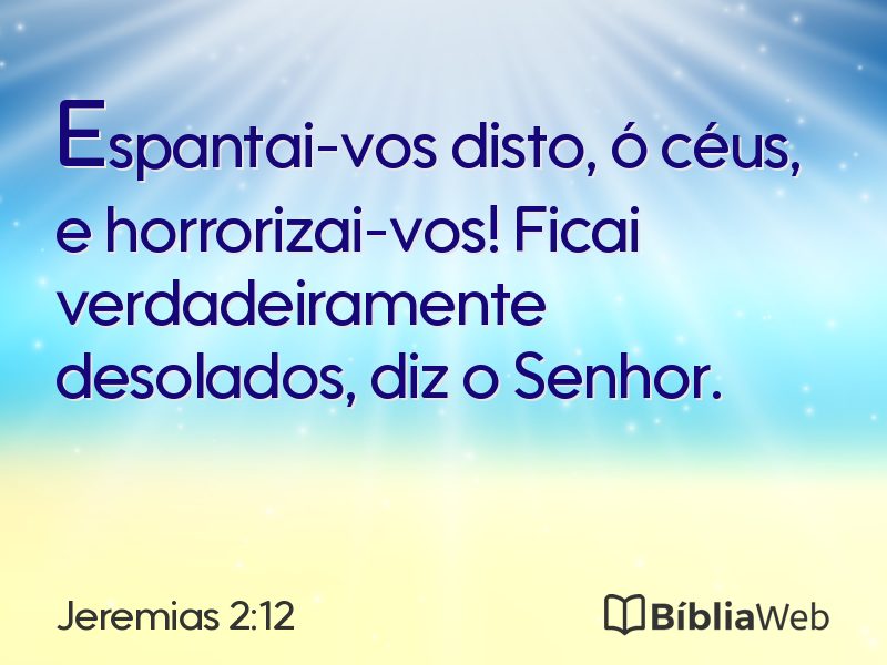 Jeremias 2:12 em imagem para compartilhar