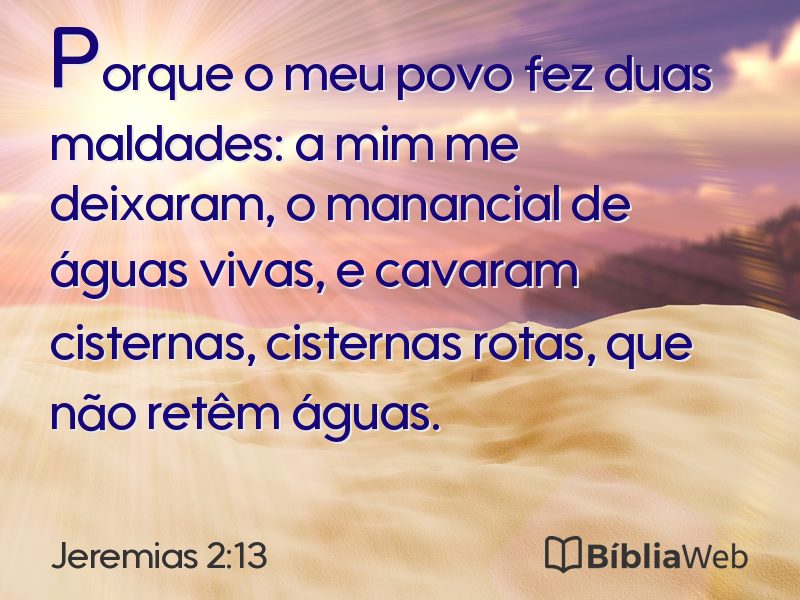 Jeremias 2:13 em imagem para compartilhar