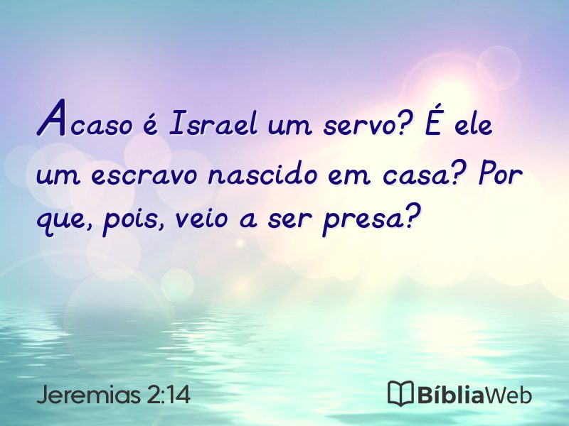 Jeremias 2:14 em imagem para compartilhar