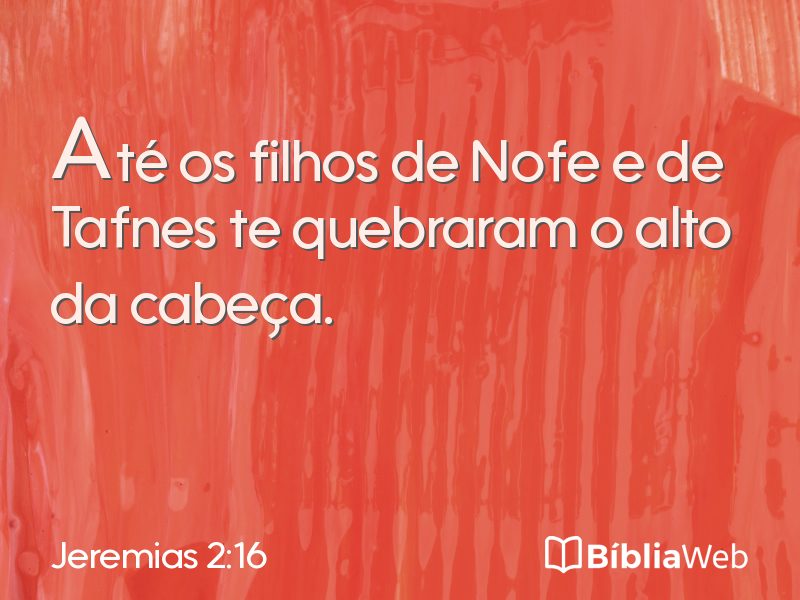 Jeremias 2:16 em imagem para compartilhar