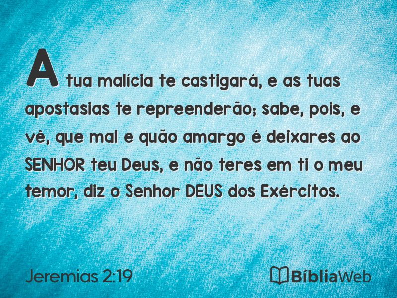 Jeremias 2:19 em imagem para compartilhar