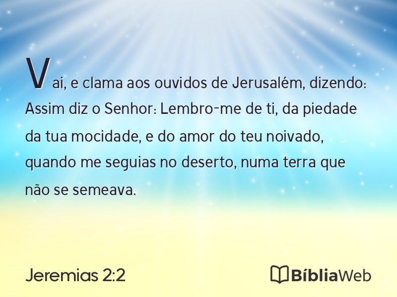 Jeremias 2:2 em imagem para compartilhar