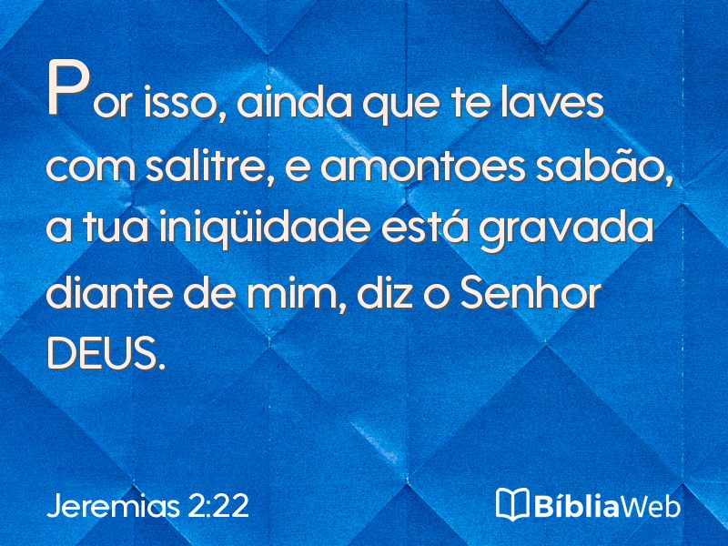 Jeremias 2:22 em imagem para compartilhar