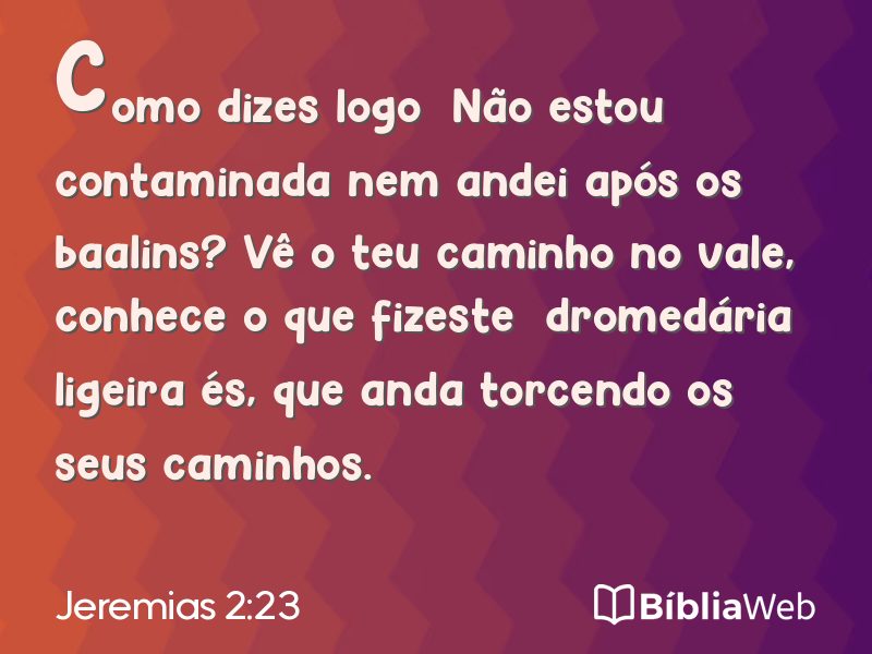 Jeremias 2:23 em imagem para compartilhar