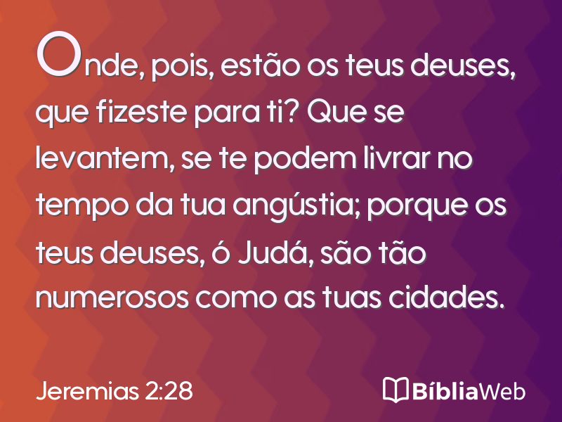 Jeremias 2:28 em imagem para compartilhar