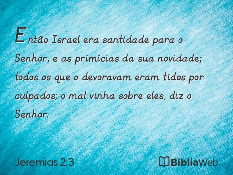 Jeremias 2:3 em imagem para compartilhar