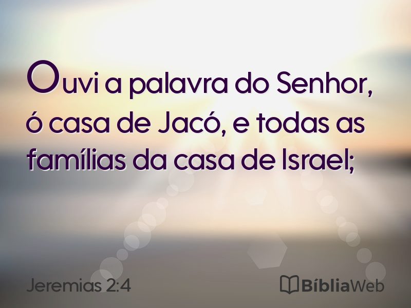 Jeremias 2:4 em imagem para compartilhar
