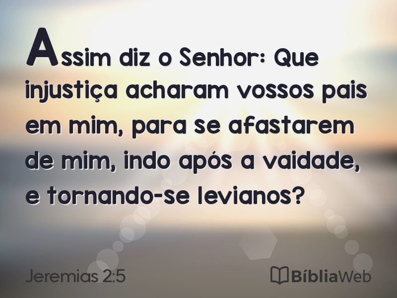 Jeremias 2:5 em imagem para compartilhar