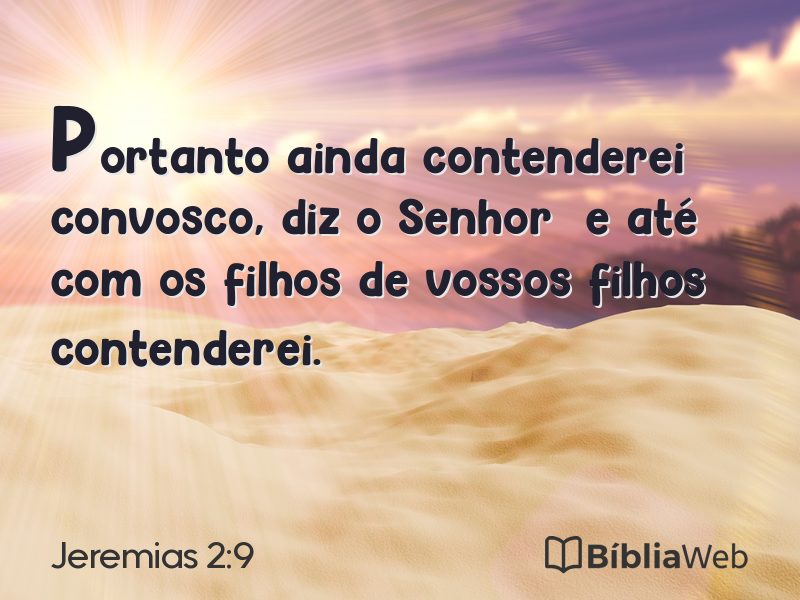 Jeremias 2:9 em imagem para compartilhar