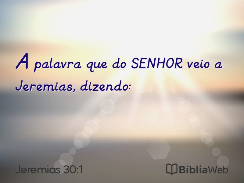 Jeremias 30:1 em imagem para compartilhar