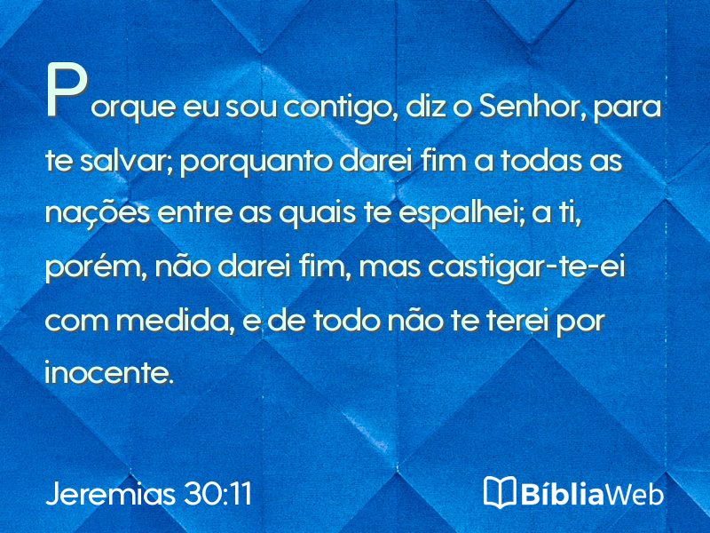 Jeremias 30:11 em imagem para compartilhar