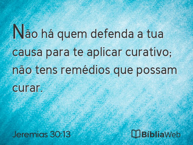 Jeremias 30:13 em imagem para compartilhar