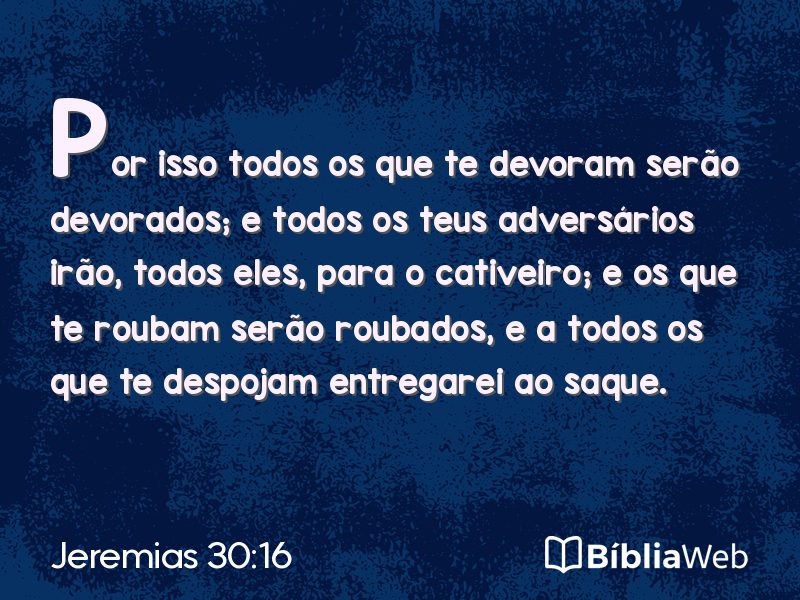 Jeremias 30:16 em imagem para compartilhar