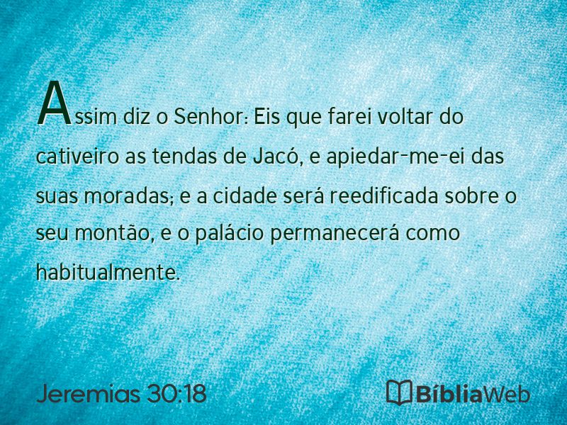 Jeremias 30:18 em imagem para compartilhar