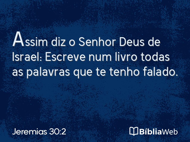 Jeremias 30:2 em imagem para compartilhar
