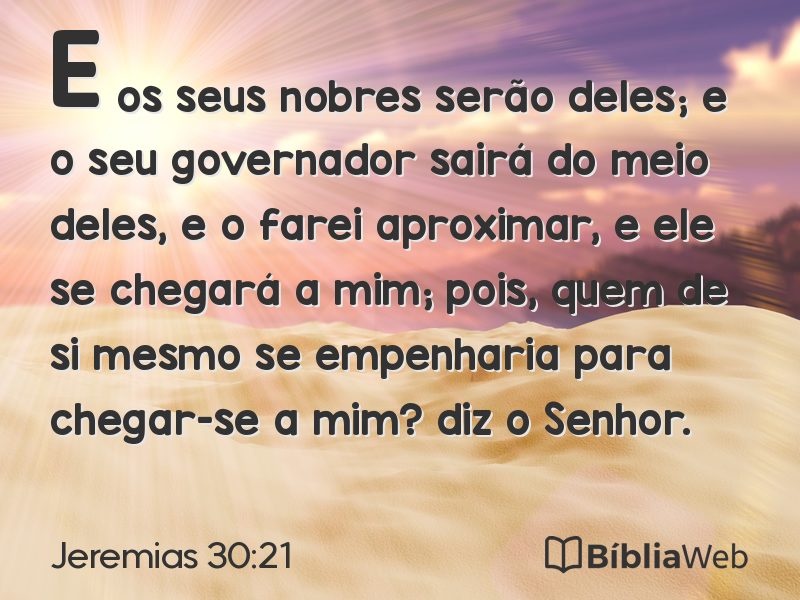 Jeremias 30:21 em imagem para compartilhar