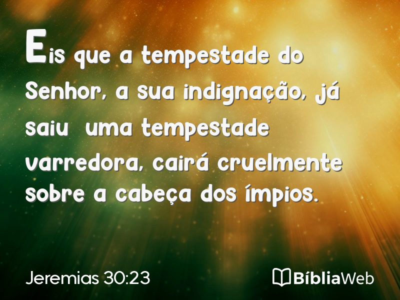 Jeremias 30:23 em imagem para compartilhar