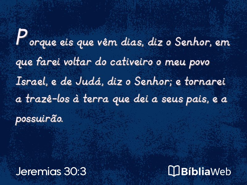 Jeremias 30:3 em imagem para compartilhar