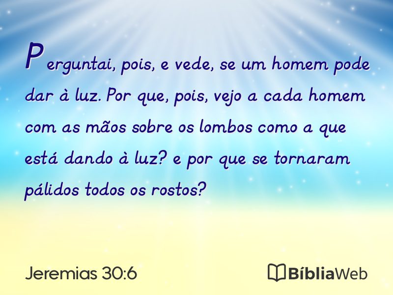 Jeremias 30:6 em imagem para compartilhar