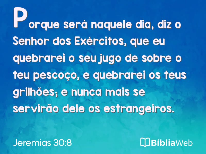 Jeremias 30:8 em imagem para compartilhar