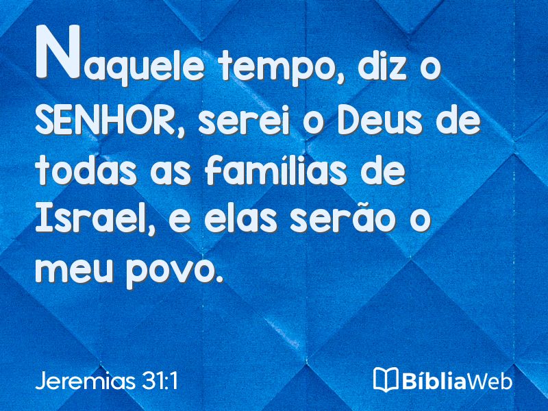 Jeremias 31:1 em imagem para compartilhar