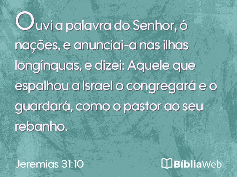 Jeremias 31:10 em imagem para compartilhar