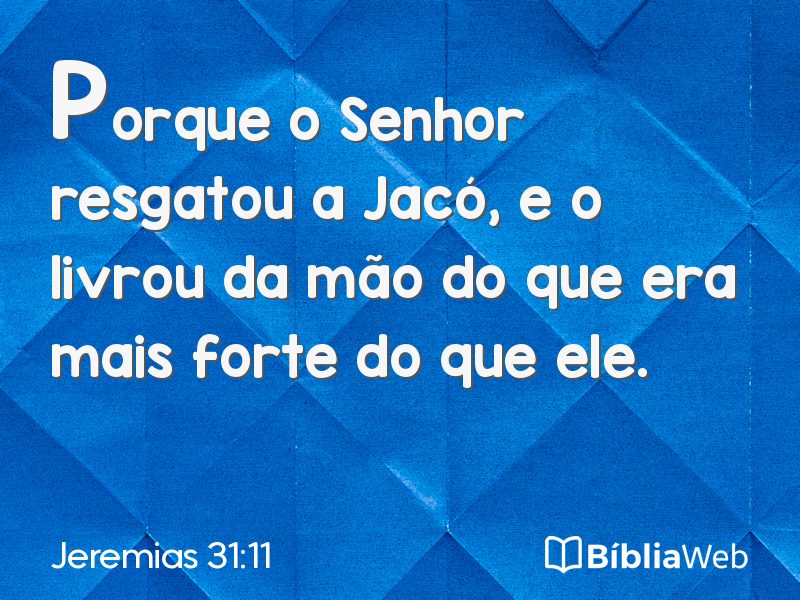 Jeremias 31:11 em imagem para compartilhar