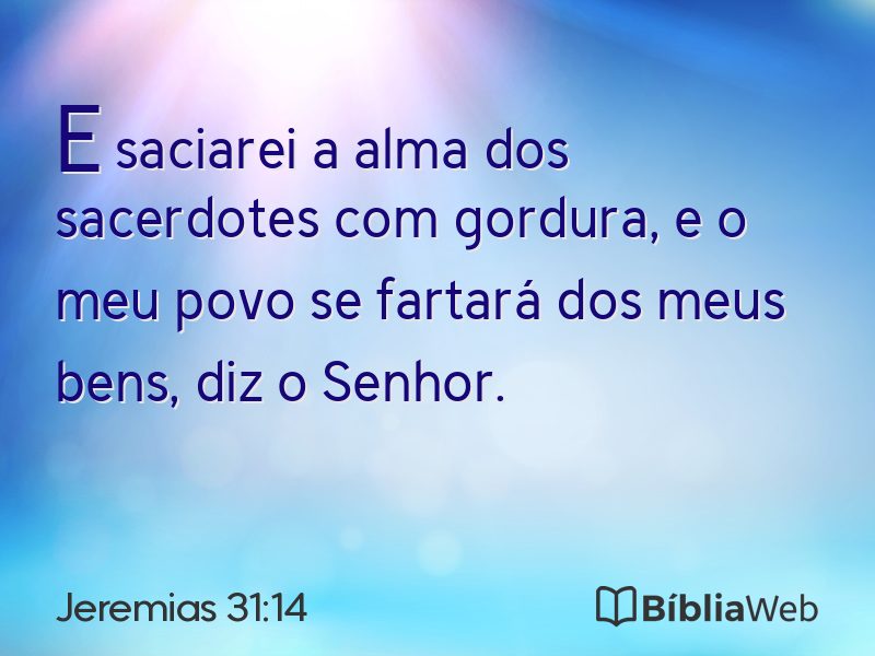 Jeremias 31:14 em imagem para compartilhar