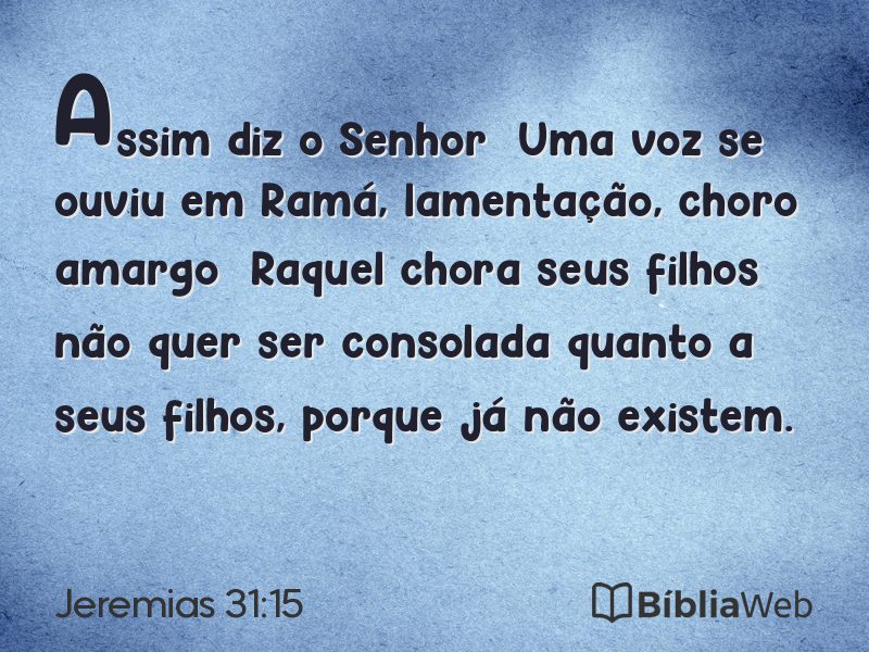 Jeremias 31:15 em imagem para compartilhar