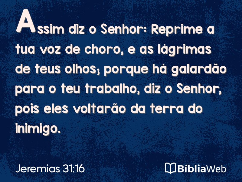 Jeremias 31:16 em imagem para compartilhar