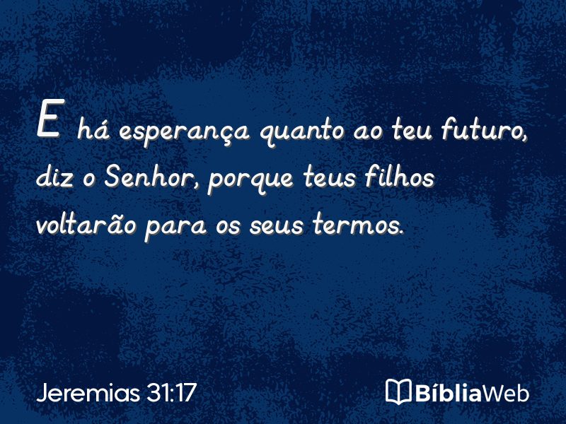 Jeremias 31:17 em imagem para compartilhar