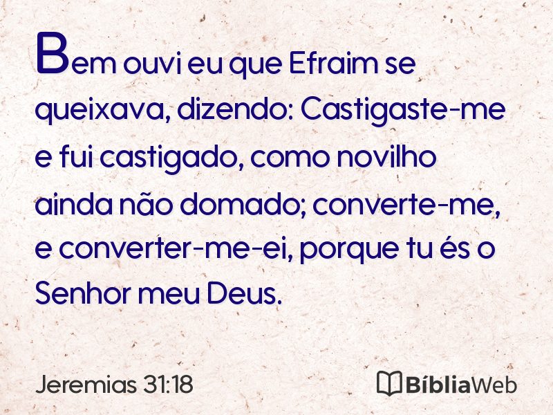 Jeremias 31:18 em imagem para compartilhar