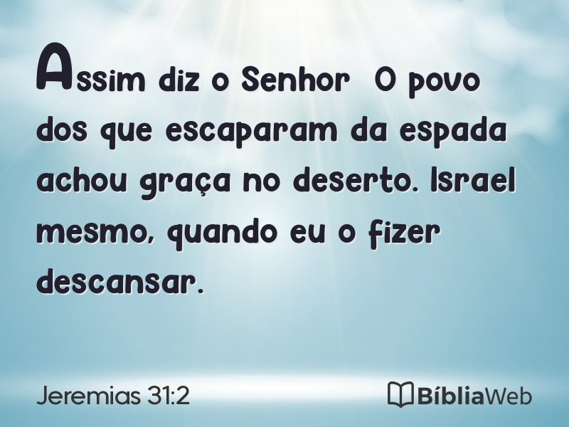 Jeremias 31:2 em imagem para compartilhar