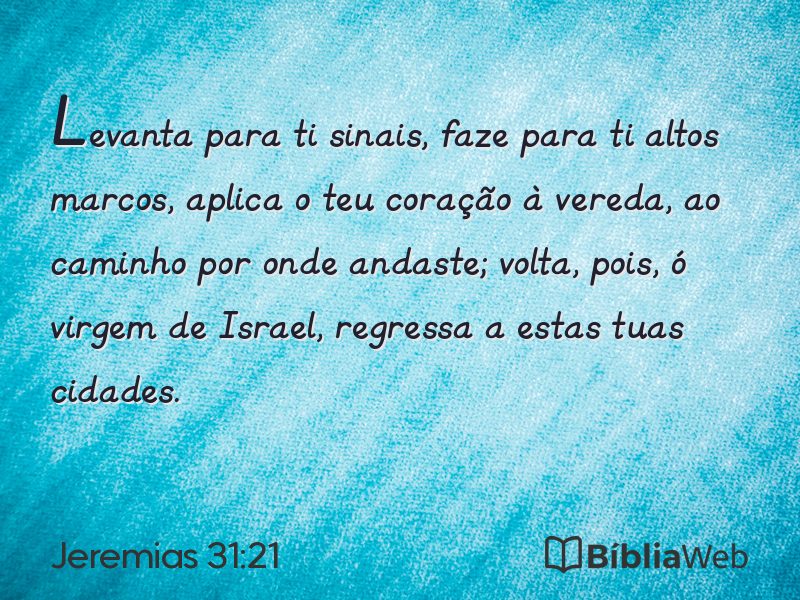 Jeremias 31:21 em imagem para compartilhar