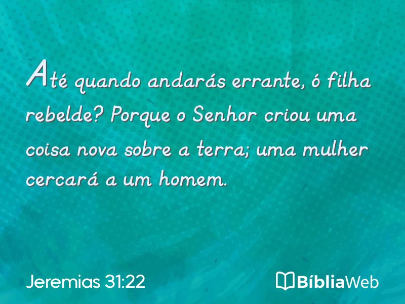 Jeremias 31:22 em imagem para compartilhar