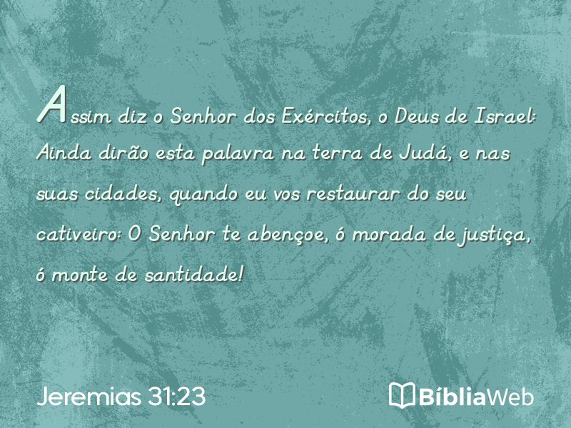 Jeremias 31:23 em imagem para compartilhar