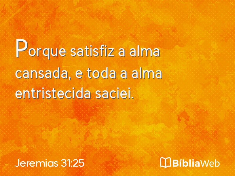 Jeremias 31:25 em imagem para compartilhar