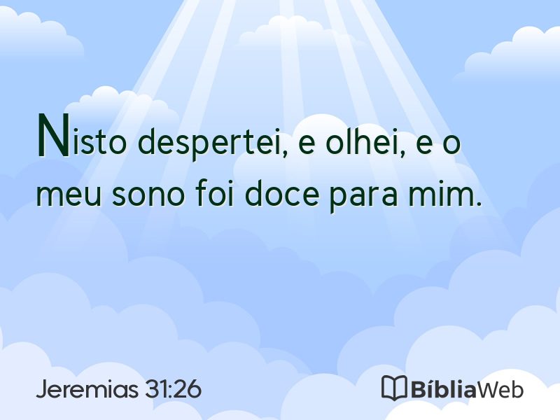 Jeremias 31:26 em imagem para compartilhar