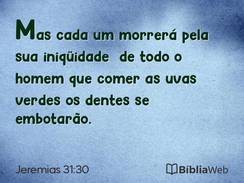 Jeremias 31:30 em imagem para compartilhar