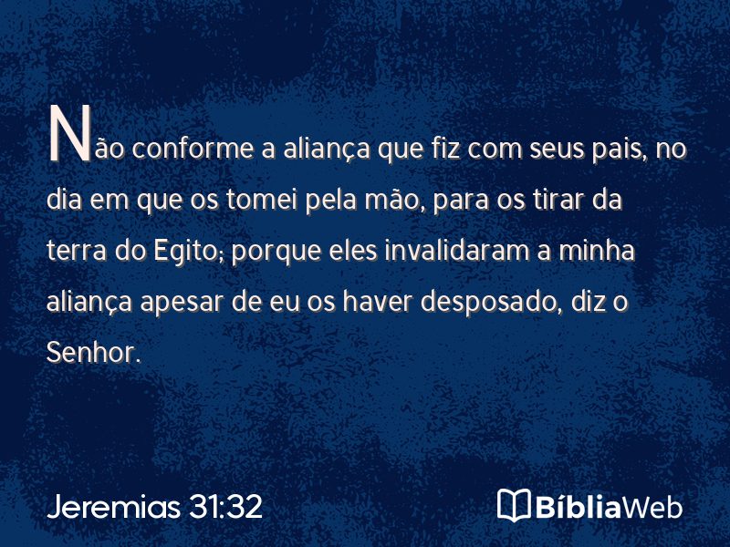 Jeremias 31:32 em imagem para compartilhar