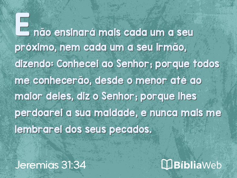 Jeremias 31:34 em imagem para compartilhar