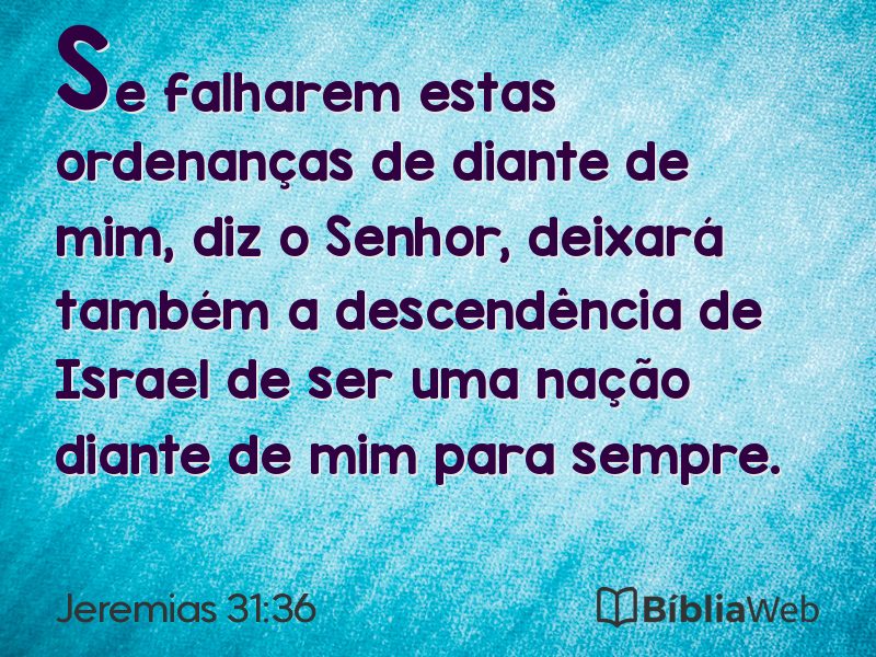 Jeremias 31:36 em imagem para compartilhar