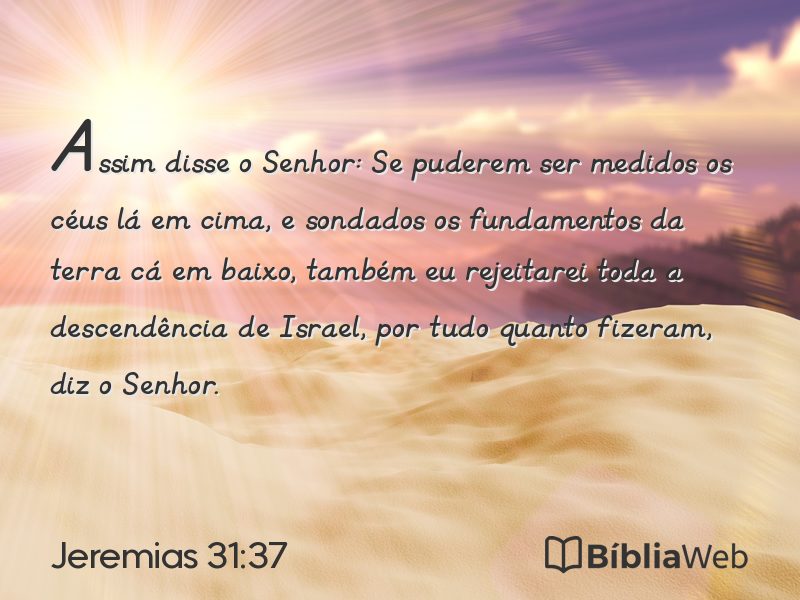 Jeremias 31:37 em imagem para compartilhar