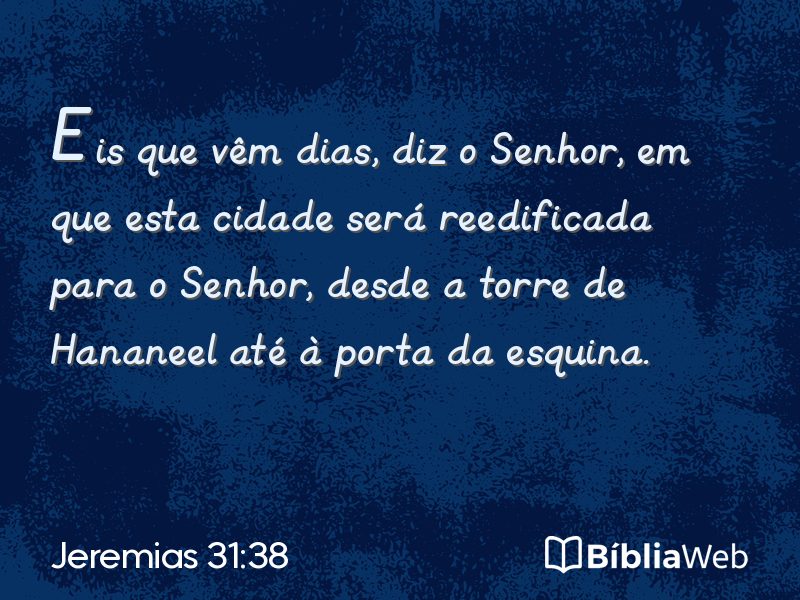 Jeremias 31:38 em imagem para compartilhar