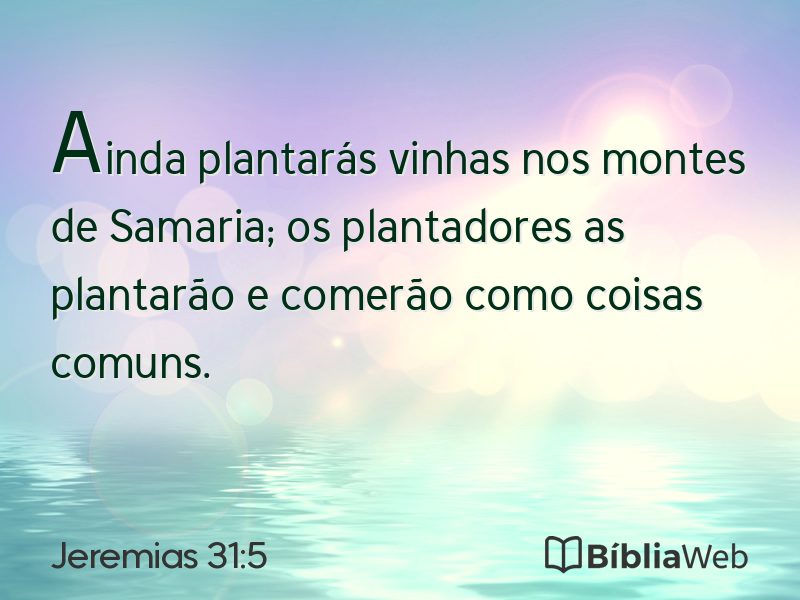 Jeremias 31:5 em imagem para compartilhar