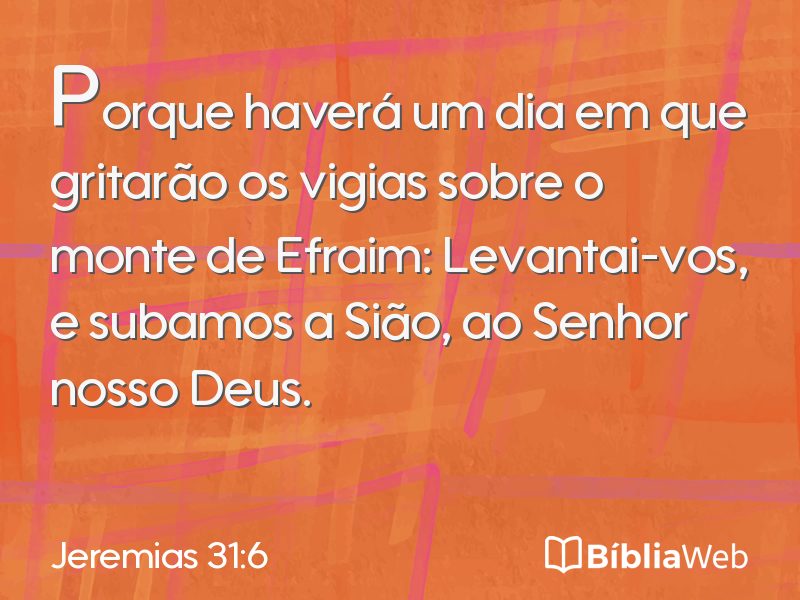 Jeremias 31:6 em imagem para compartilhar
